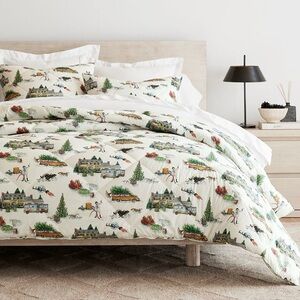 🎄🎄NWOT Pottery Barn National Lampoon's Christmas Vacation King Comforter. 🎄🎄